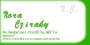 nora cziraky business card